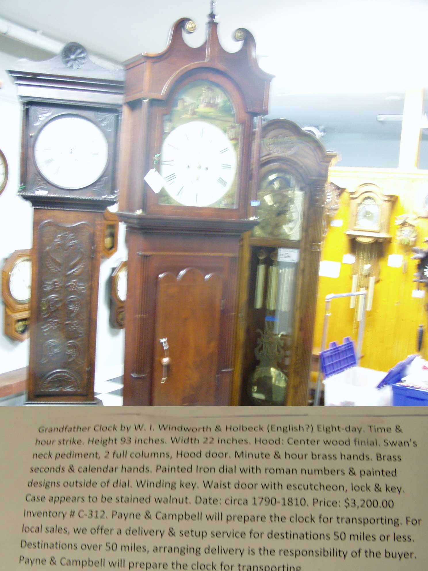 Windworth & Holbeck Grandfather Clock Waist Door