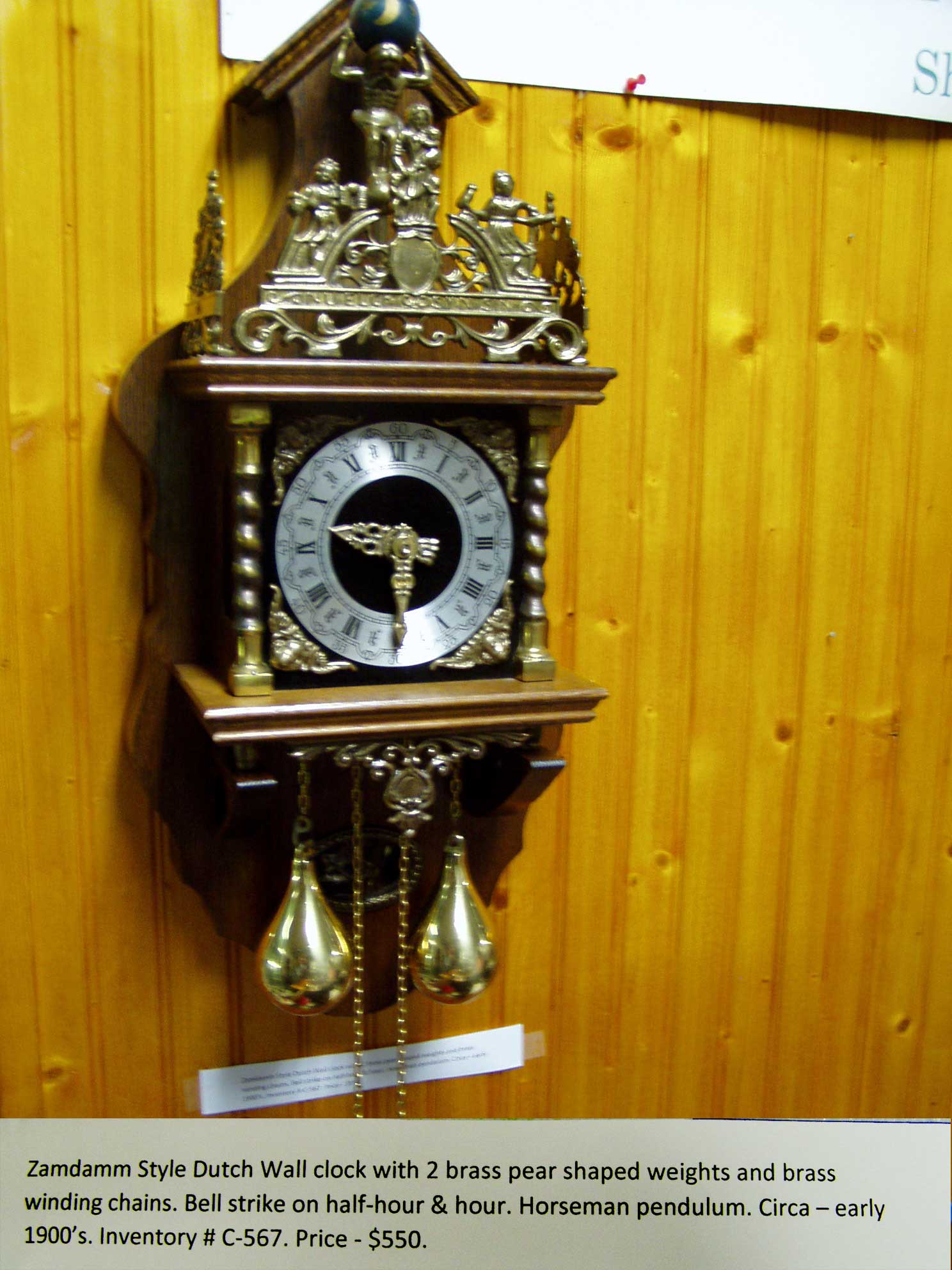 Zandamm Style Dutsh Wall Clock